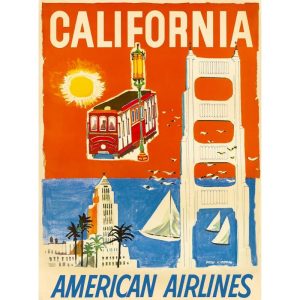 vintage kalifornien poster