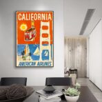 vintage kalifornien poster
