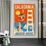 vintage kalifornien poster