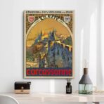 vintage poster carcassonne 1