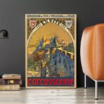 vintage poster carcassonne 1