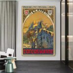 vintage poster carcassonne 1