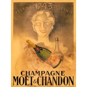 vintage champagner poster