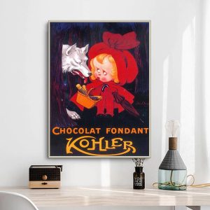 vintage schokoladenposter