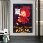 vintage schokoladenposter