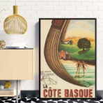 vintage poster baskische kuste
