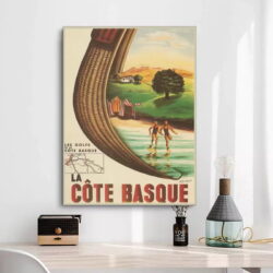 vintage poster baskische kuste