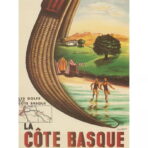 vintage poster baskische kuste