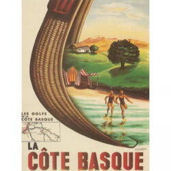 vintage poster baskische kuste