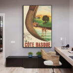 vintage poster baskische kuste