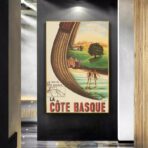 vintage poster baskische kuste