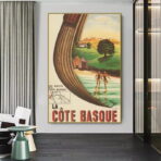 vintage poster baskische kuste