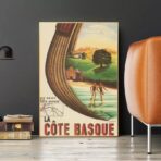 vintage poster baskische kuste