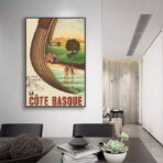 vintage poster baskische kuste