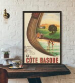 vintage poster baskische kuste