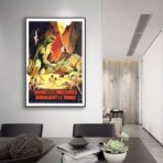 vintage dinosaurier poster