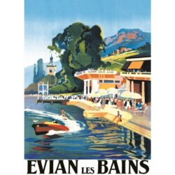 vintage poster evian les bains 1
