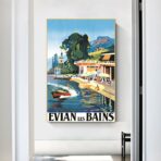 vintage poster evian les bains 1