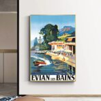 vintage poster evian les bains 1