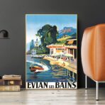 vintage poster evian les bains 1