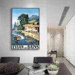 vintage poster evian les bains 1