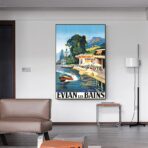 vintage poster evian les bains 1