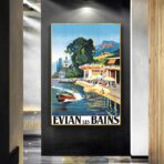 vintage poster evian les bains 1