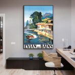 vintage poster evian les bains 1