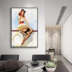 vintage frau poster 1
