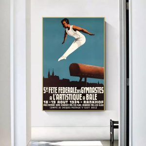 vintage gymnastik poster