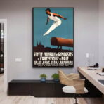 vintage gymnastik poster