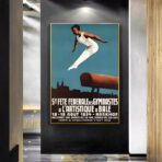 vintage gymnastik poster