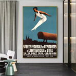 vintage gymnastik poster