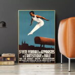 vintage gymnastik poster