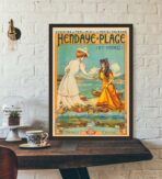 vintage poster hendaye 1