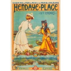 vintage poster hendaye 1