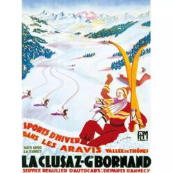 vintage poster la cluzaz 1