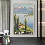 vintage poster lac dannecy 1