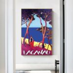 vintage poster lacanau 1