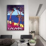vintage poster lacanau 1