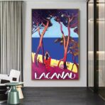 poster lacanau vintage 1
