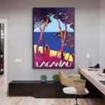 vintage poster lacanau 1
