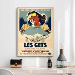 vintage poster les gets 1