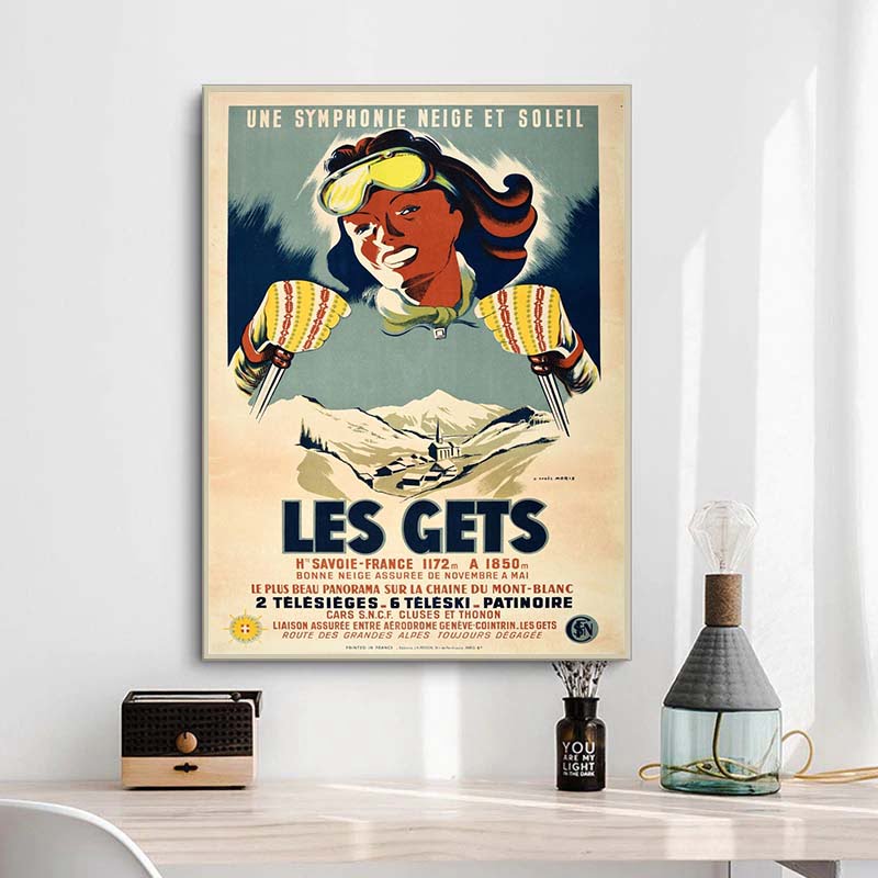 vintage poster les gets 1