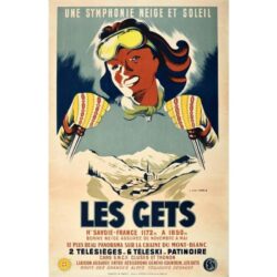 vintage poster les gets 1