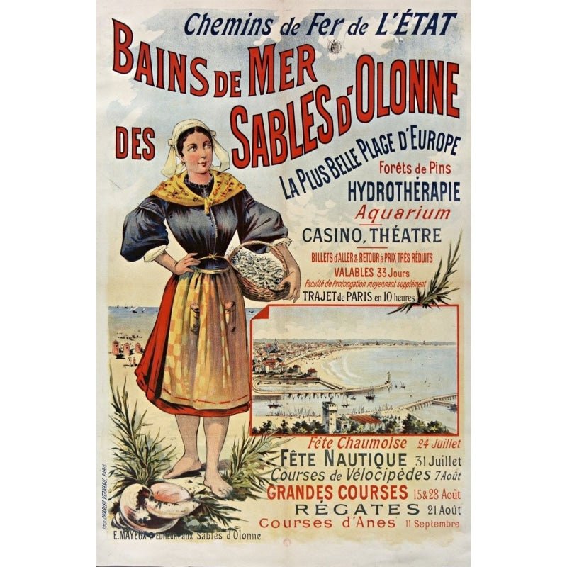 vintage poster les sables dolonne 1 vintage poster les sables dolonne 1