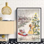 vintage weihnachtsplakat 1