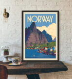 vintage poster norwegen