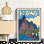 vintage poster norwegen
