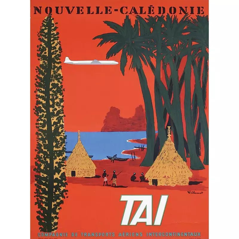 vintage poster neukaledonien vintage poster neukaledonien